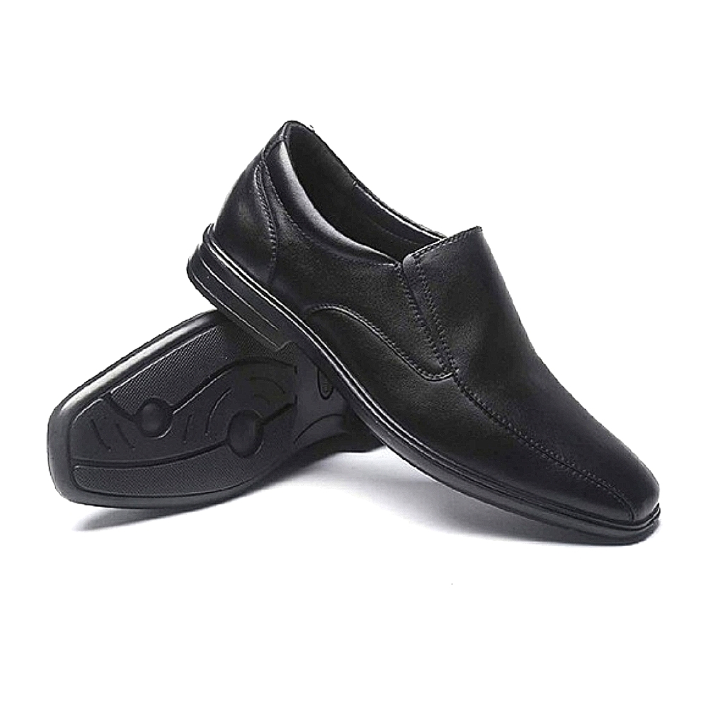Men‘s Classic Geniune Leather Oxford Dress Shoes Black - Picture 2 of 6
